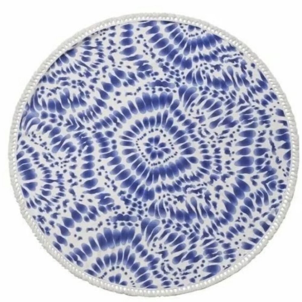Indigo Round Beach Towel-Brand New